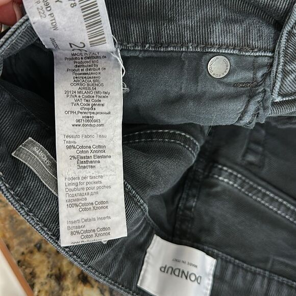 Dondup Klum Lace Trim Cotton Blend Black Jean Shorts Size 26 - Picture 7 of 10